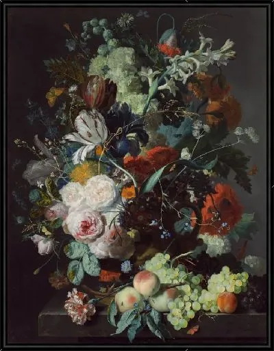 Картина Натюрморт с цветами и фруктами