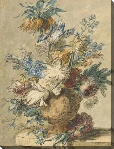 Картина Букет весенних цветов в терракотовой вазе