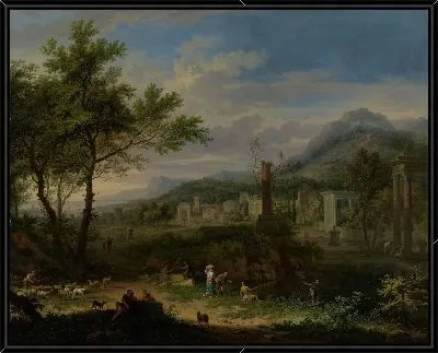 Аркадский пейзаж с рыбаками