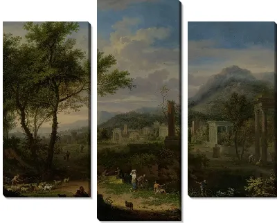 Аркадский пейзаж с рыбаками