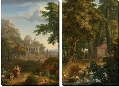 Аркадский Пейзаж со святыми Петром и Иоанном исцеляющими хромого человека