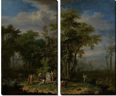 Аркадский пейзаж с церемониальным жертвоприношением