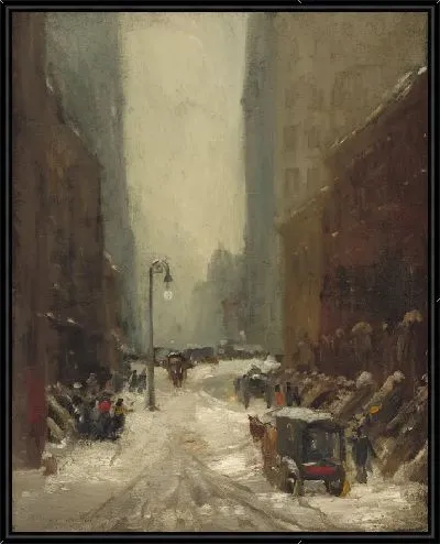 Картина Снег в Нью-Йорке