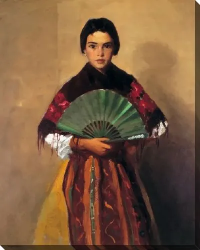 Картина Зеленый веер (девушка из Толедо, Испания)