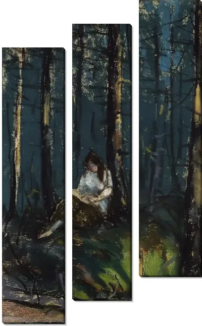 Картина Читатель в лесу