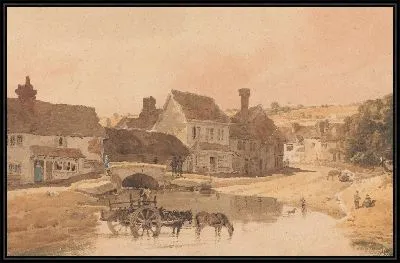 Картина Деревня Киркстолл, Йоркшир