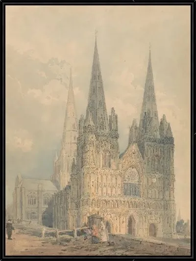 Картина Личфилдский Собор, Стаффордшир