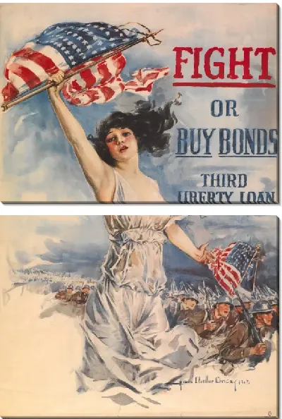 Картина Сражайтесь или покупайте облигации Третьего займа свободы / Говарда Чендлера Кристи.