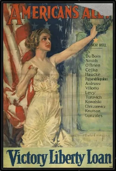 Картина Все Американцы! Победа Либерти Кредит / Говард Чендлер Кристи.