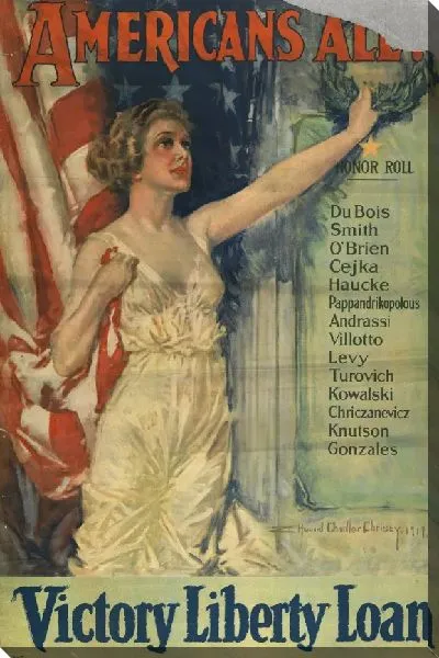 Картина Все Американцы! Победа Либерти Кредит / Говард Чендлер Кристи.