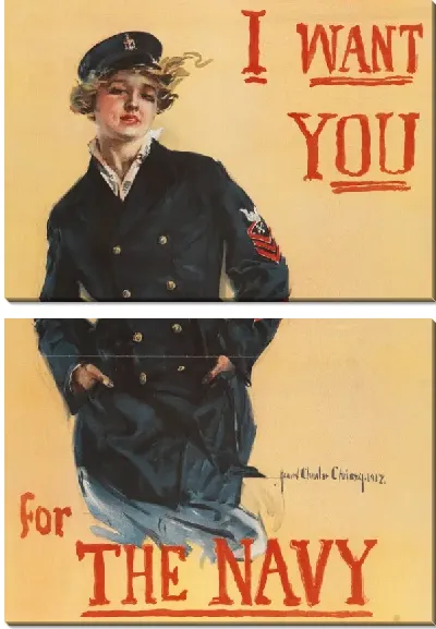 Картина Я хочу, чтобы ты служил во флоте, Говард Чендлер Кристи.