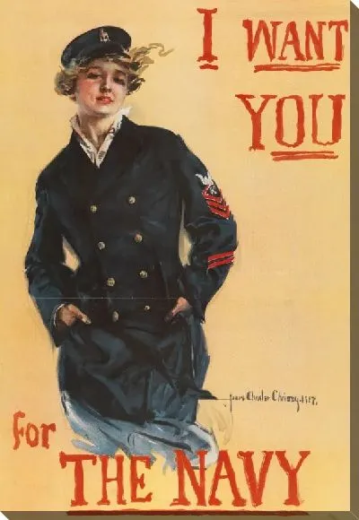 Картина Я хочу, чтобы ты служил во флоте, Говард Чендлер Кристи.