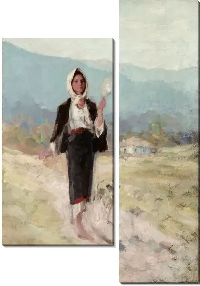 Картина Крестьянка с прялкой