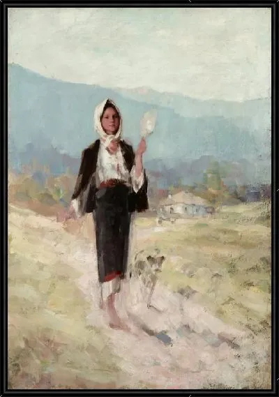 Картина Крестьянка с прялкой