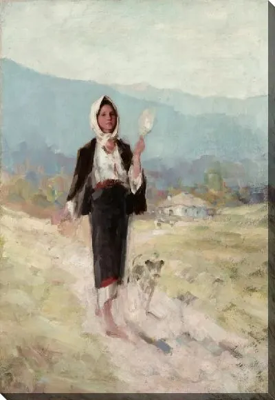 Картина Крестьянка с прялкой