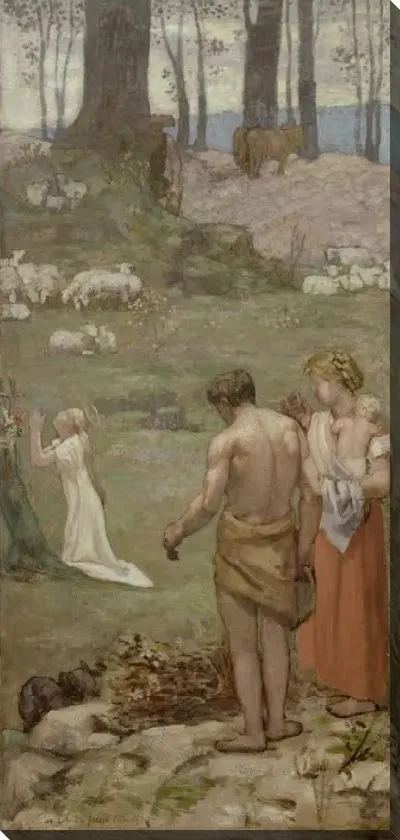 Картина Святая Женевьева в детстве в молитве