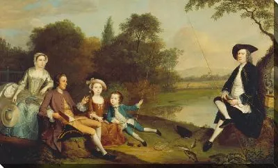 Портрет семьи, традиционно известной как семья Суэйнов из Фенкрофта, Кембриджшир