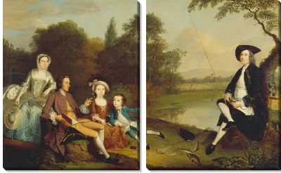 Портрет семьи, традиционно известной как семья Суэйнов из Фенкрофта, Кембриджшир