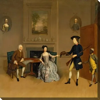 Картина Джон орд, его жена Анна, его старший сын Уильям и Слуга