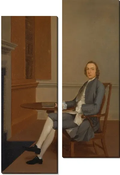 Картина Неизвестный мужчина сидит за столом