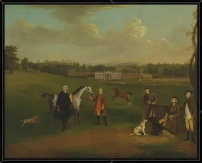 Картина Утечка Окейвер, Преподобный Джон Аллен и капитан Честер в Окейвер-холле, Стаффордшир