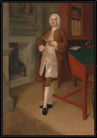 Картина Неизвестный мужчина в библиотеке