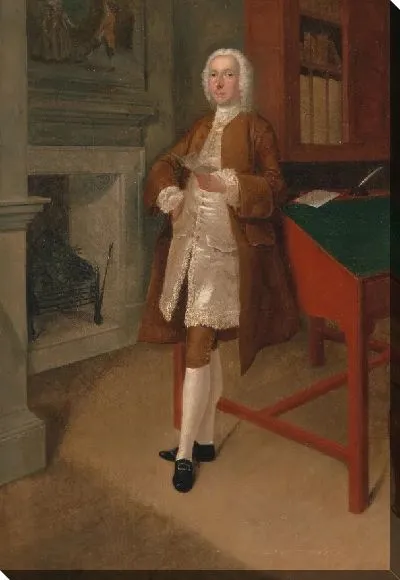 Картина Неизвестный мужчина в библиотеке