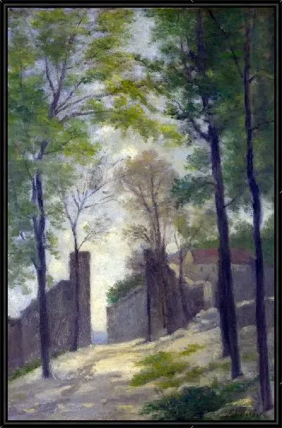 Картина Шлюз среди деревьев (A Gateway behind Trees)
