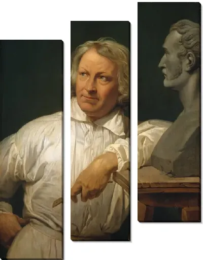 Картина Бертель Торвальдсен (1768–1844) с бюстом Горация Верне