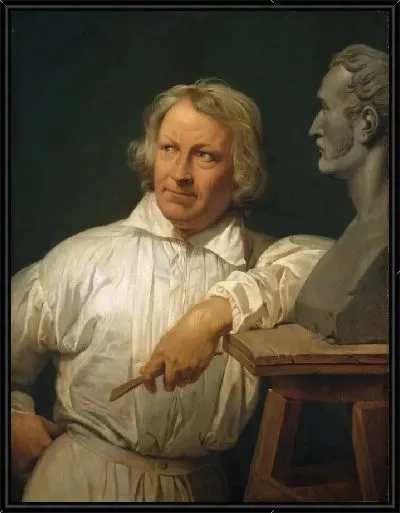 Картина Бертель Торвальдсен (1768–1844) с бюстом Горация Верне