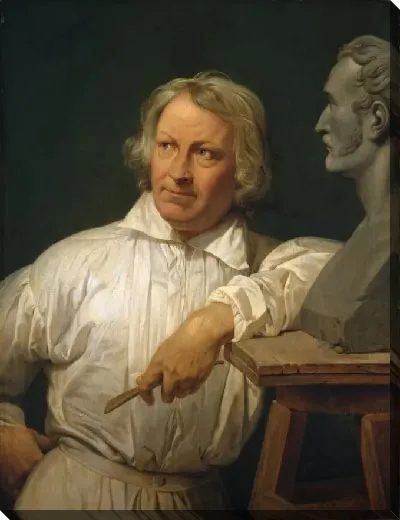Картина Бертель Торвальдсен (1768–1844) с бюстом Горация Верне