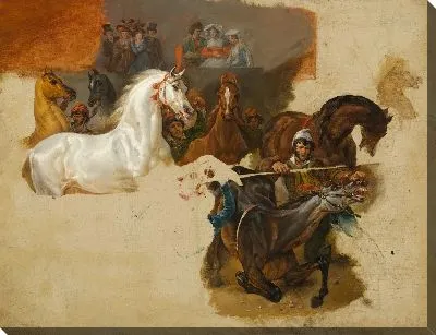 Картина Гонка Лошадей без всадника