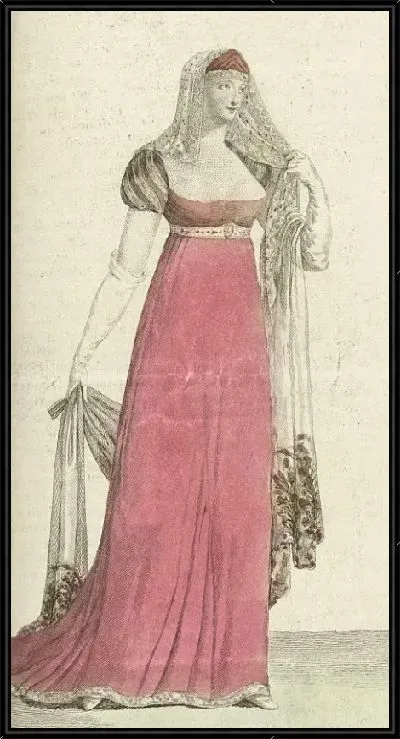 Картина Журнал «Дам и моды», Парижский костюм, 1805, 13-й год (612).
