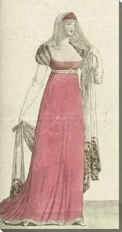 Картина Журнал «Дам и моды», Парижский костюм, 1805, 13-й год (612).