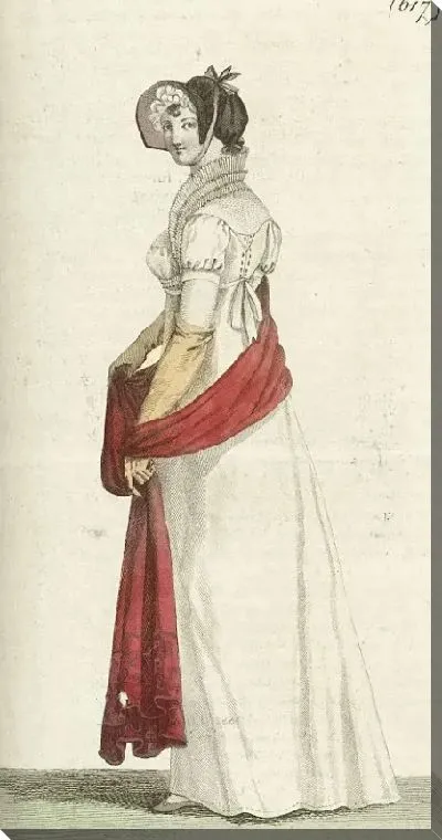 Картина Журнал «Дам и моды», Парижский костюм, 1805, 13-й год (617), Фрис © де Батист ..…