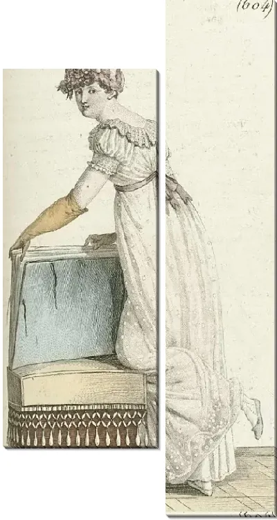 Картина Журнал дам и Мод, Парижский костюм, 1805, год 13 (604)