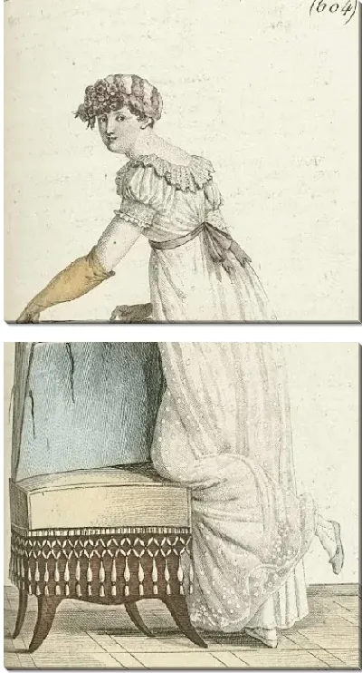 Картина Журнал дам и Мод, Парижский костюм, 1805, год 13 (604)
