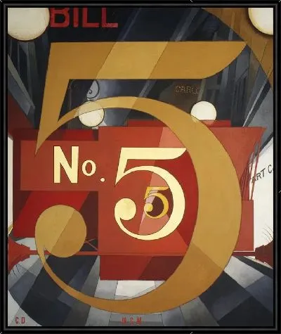 Картина Я увидел цифру 5 в золоте