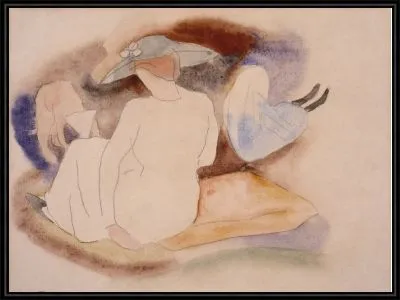 (Женщина в шляпе и 2 фигуры)