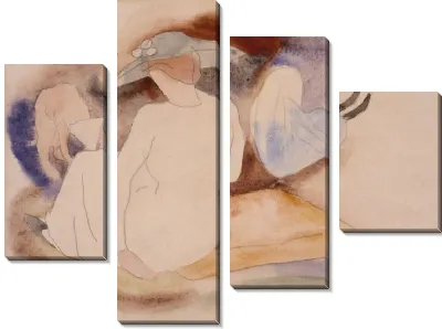 (Женщина в шляпе и 2 фигуры)