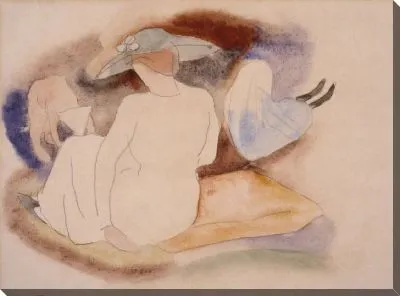 Картина (Женщина в шляпе и 2 фигуры)