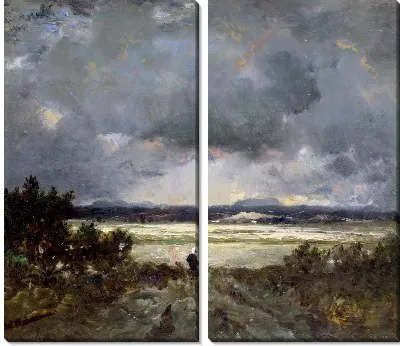 Закат в Оверни (River Scene)