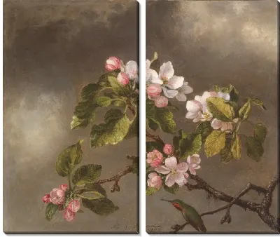 Картина Колибри и яблоневый цвет