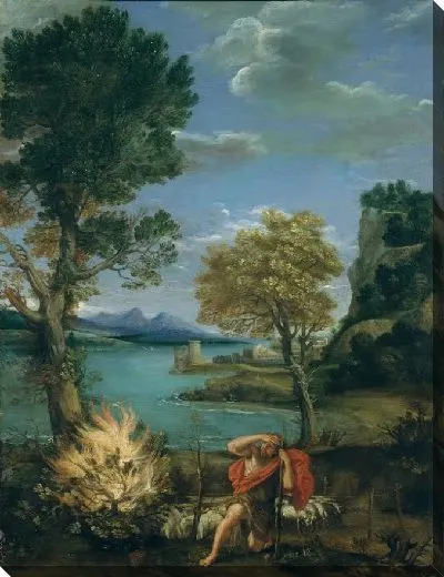 Картина Пейзаж с Моисеем и горящим кустом