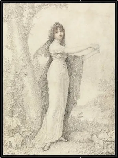 Картина Портрет дамы, стоящей у озера