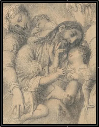 Картина Христос благословляет маленьких детей