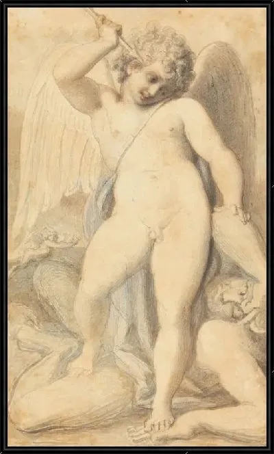 Картина Купидон одолевает сатира