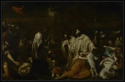 Блаженный Бернард Толомей ходатайствует о прекращении эпидемии чумы в Сиене