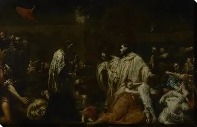 Блаженный Бернард Толомей ходатайствует о прекращении эпидемии чумы в Сиене