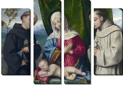 Модульная картина Мадонна с младенцем и святымт (The Madonna and Child with Saints)